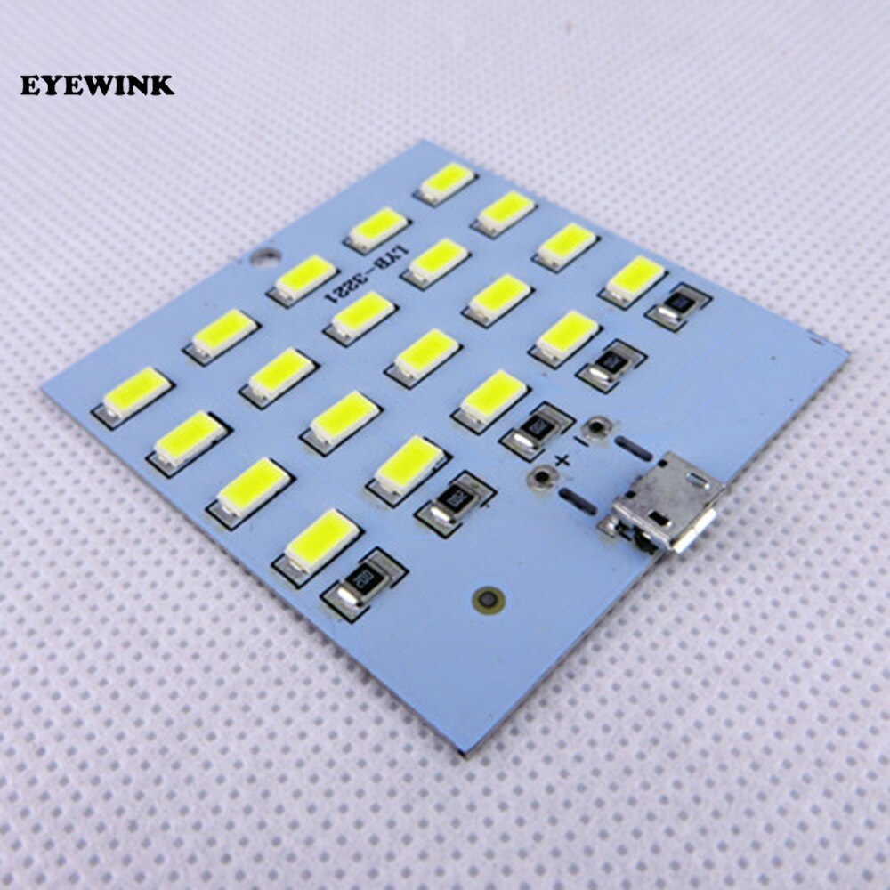 1Pcs 5730 Smd 5V 430mA ~ 470mA Wit Mirco Usb 5730 Led Verlichting Panel Usb Mobiele licht Noodverlichting Nachtlampje