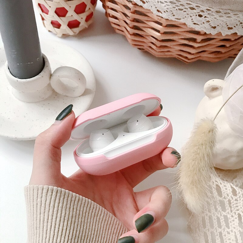 Earphone Case For Samsung Galaxy Buds + Cases Full Cover Hard PC Anti Wireless Bluetooth Earphone Protective Charging Funda: Pink