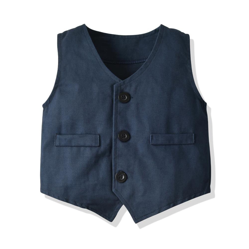 Ropa de otoño para niño, para niño, trajes para niño, chaleco + camisa + Pantalones, traje de niño de 3 uds, conjuntos de ropa de 1-6 años