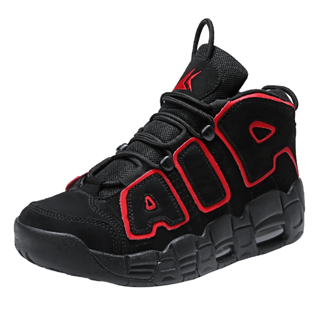 Zapatos clásicos transpirables para hombre, zapatillas informales cómodas con cordones y cojín de aire, para caminar al aire libre: Rojo / 9