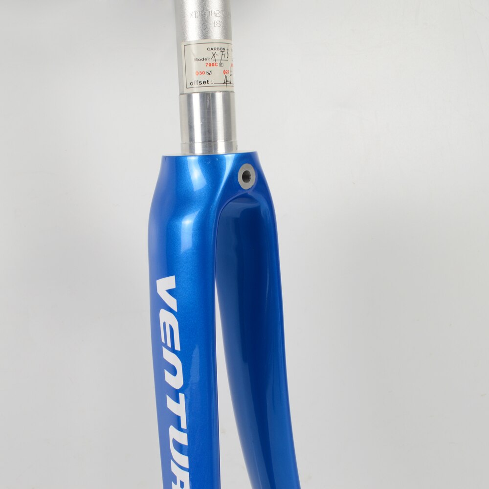 Horquilla de bicicleta de carretera de , 700C, 28,6mm, Ciclismo de Carretera Fixie de aluminio y carbono brillante