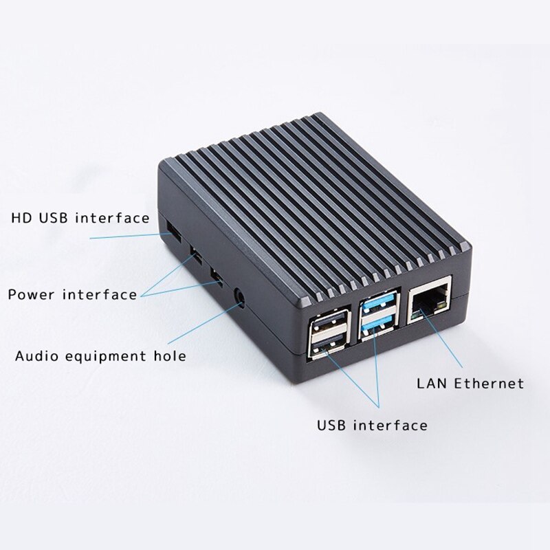 Aluminum Alloy Cooler Casing for Raspberry Pi 4 Model B Case Cooling Shell Heat Dissipation Shell for Pi 4th Generation