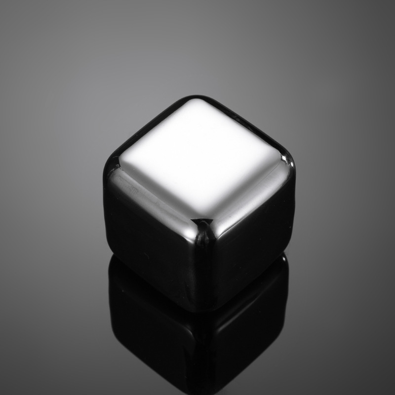 Reusable Stainless Steel Ice Cubes, Whiskey Stones, Whiskey Cubes Tray and Ice Tong Bundle: 1Pcs