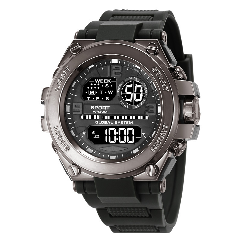 Reloj deportivo multifunción para hombre, reloj despertador luminoso resistente al agua, reloj Digital LED para hombre, reloj de pulsera electrónico con Esfera Grande para hombre