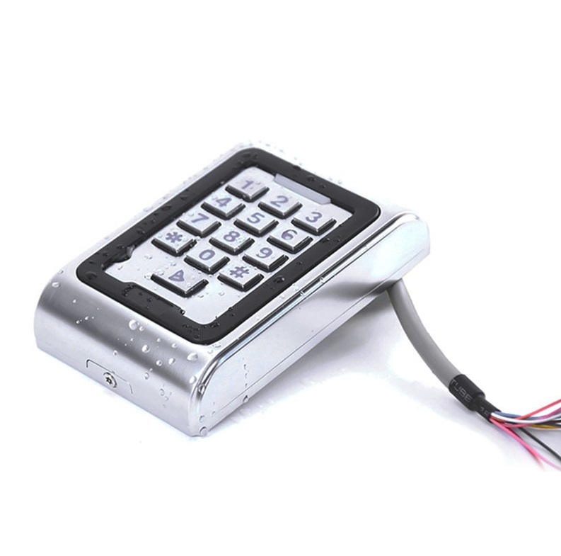 Metal Access Control keypad Waterproof ID EM Card Reader include 3pcs RFID Keyfobs Program Digital Backlit Security Keypad