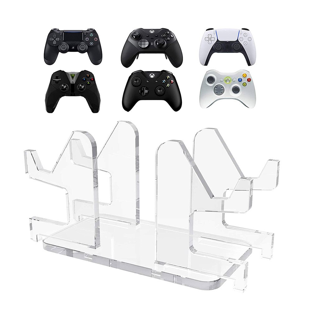 Acrylic Game Console Handle Display Stand Gamepad Bracket Controller Holder Rack Gaming Storage Mount Accessories for PS4 PS5