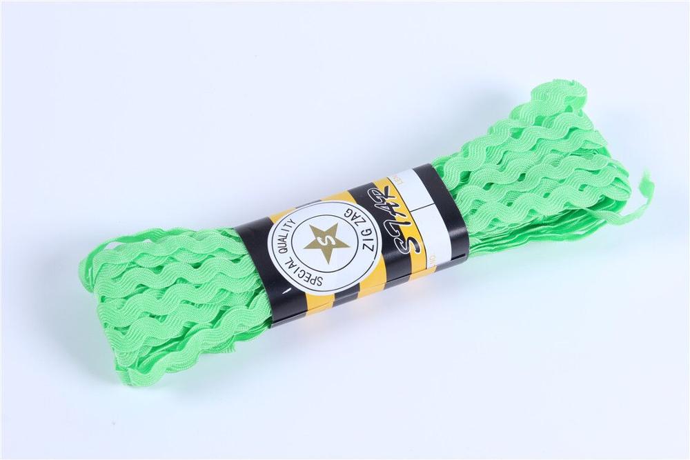 15yard/lot S Shaped Curve Wavy Lace Trim Ribbon Handmade Hat Curtain Pillow DIY Sewing Crafts Wedding Party Decorations: Green 15Y