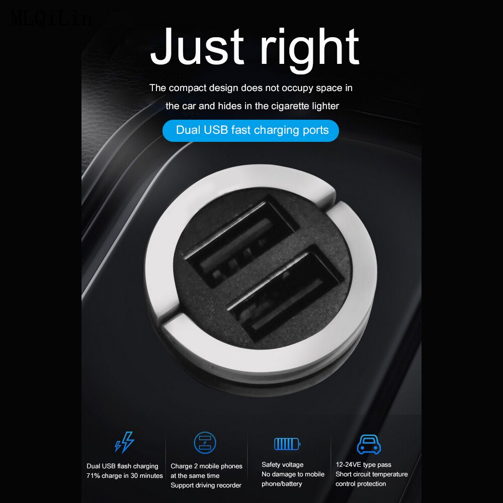 Auto Originele Usb-oplader Voor Bmw Universele Voor F10 F15 F16 F25 F26 F30 E90 F01 G30 G50 Usb Quick dual Sigarettenaansteker Adapter