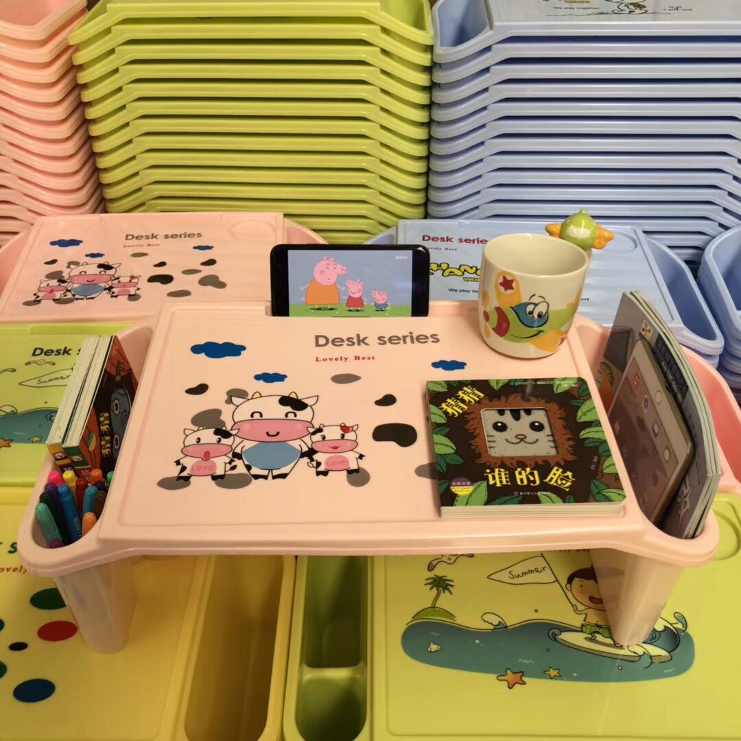 Børns dovne skrivebord plast lille spisebord baby læring bordseng undersøgelse bærbar computer børnebord praktisk
