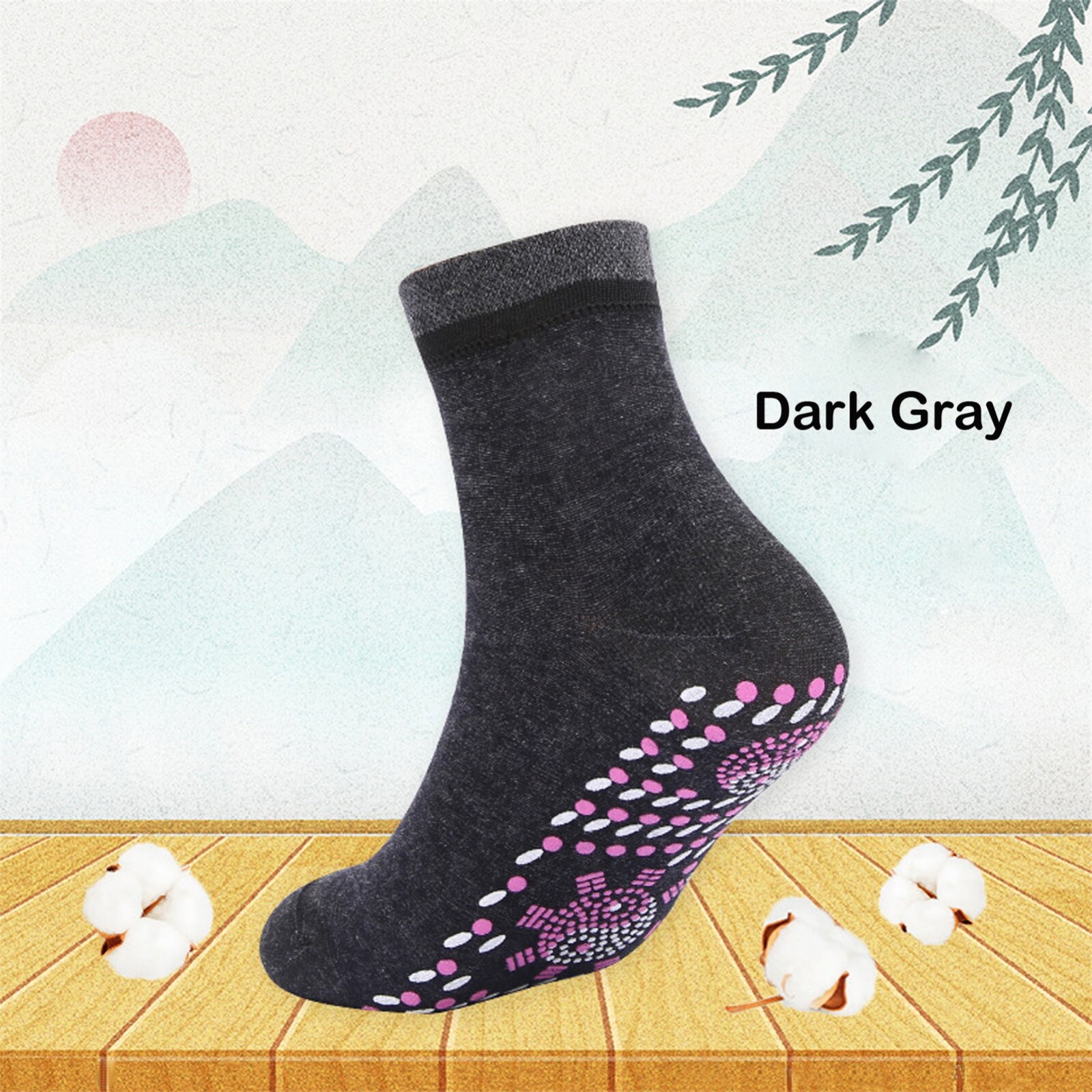 Aus Tür Thermo Socken Tanne Turmalin Magnetische Socken-Selbst Heizung magnetisch Socken unisex Chaussette Hiver Homme: A