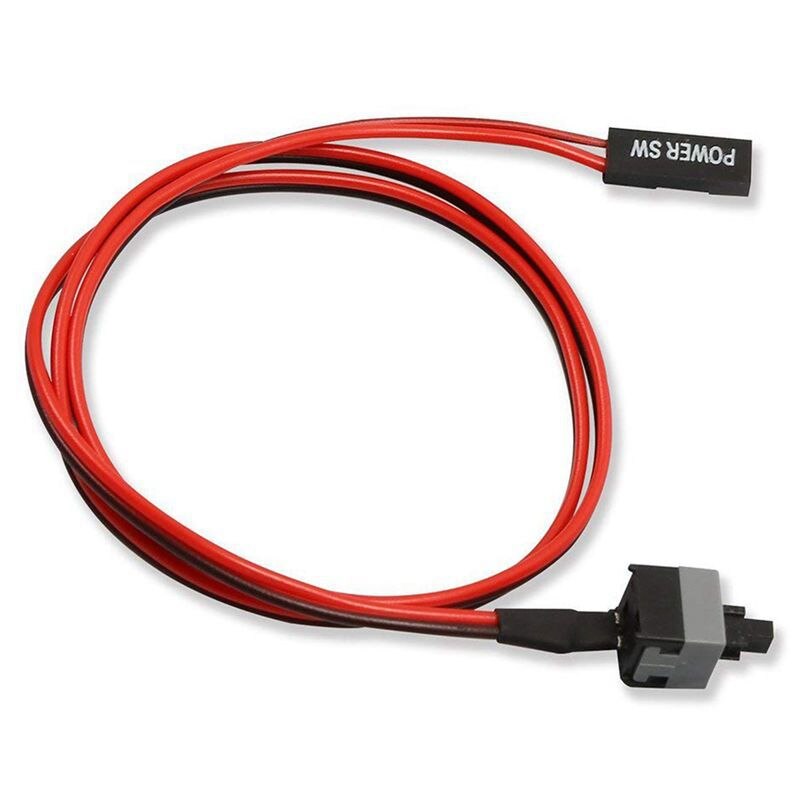 2 Pack 2 Pin SW PC Power Cable on/off Push Button ATX Computer Switch Wire 45cm