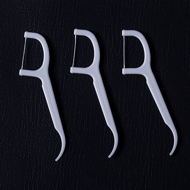 50PCS Dental Floss Flosser Picks Teeth Toothpicks Stick Tooth Clean Oral Care 7.5cm Random Package