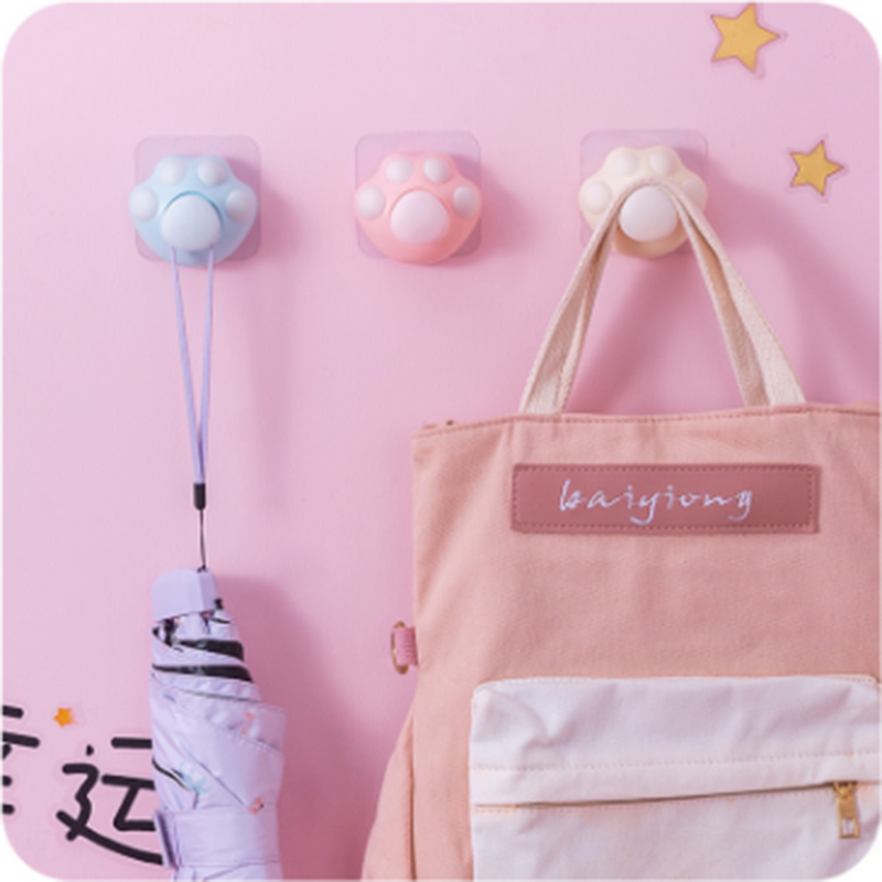 Cartoon Kat Klauw Haak Zelfklevende Deur Muur Hangers Decoratieve Haken Muur Haken Hanger Voor Keuken Badkamer Accessoires