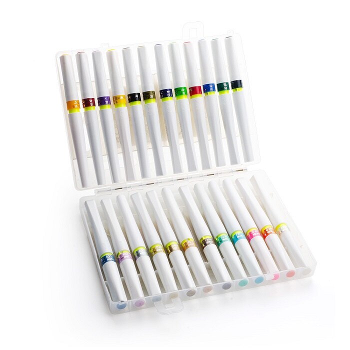 Superieure 12/24 Kleuren Knipoog van Stella Borstel Markers Glitter Borstel Sparkle Shine Markers Pen Set Voor Tekening Schrijven: 24 PCS