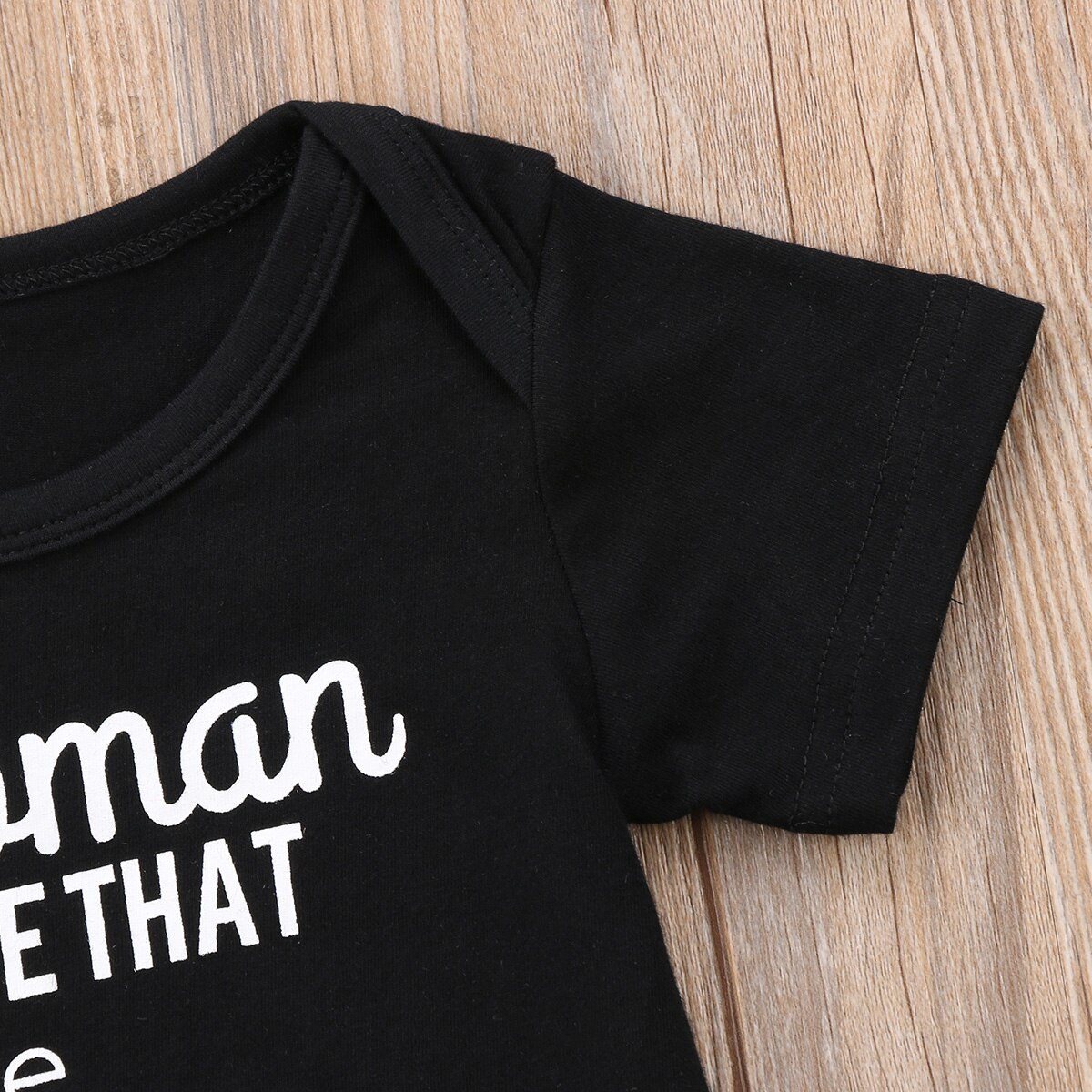 Recién Nacido bebé niños algodón mono letra manga corta mono ropa traje
