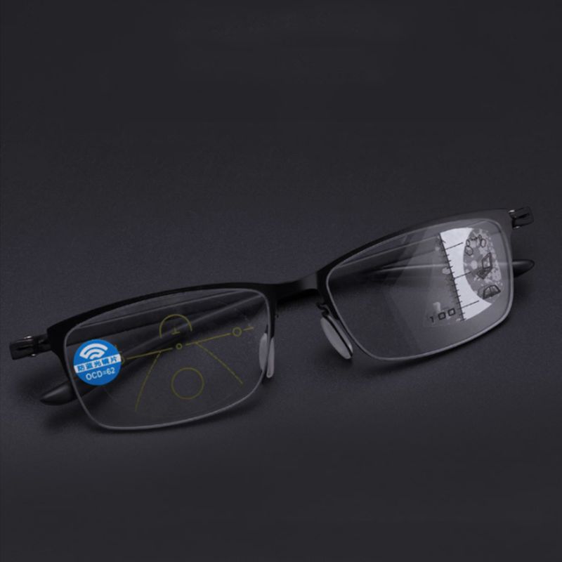 Progressive Multi Focus Reading Glasses For Men Women Alloy Anti-Blue Presbyopic Glasses PXPB
