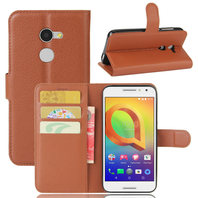 For alcatel A3 5046D Luxury Wallet Flip Leather Case for alcatel A3 5046 5046Y 5046U Phone Leather Back Cover with Stand Etui