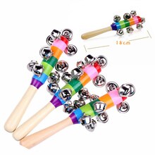 Music Sounding Toddlers Montessori Wooden Handbell Educational Musical Instrument Enlightenment Early Education children&#39;s Toy