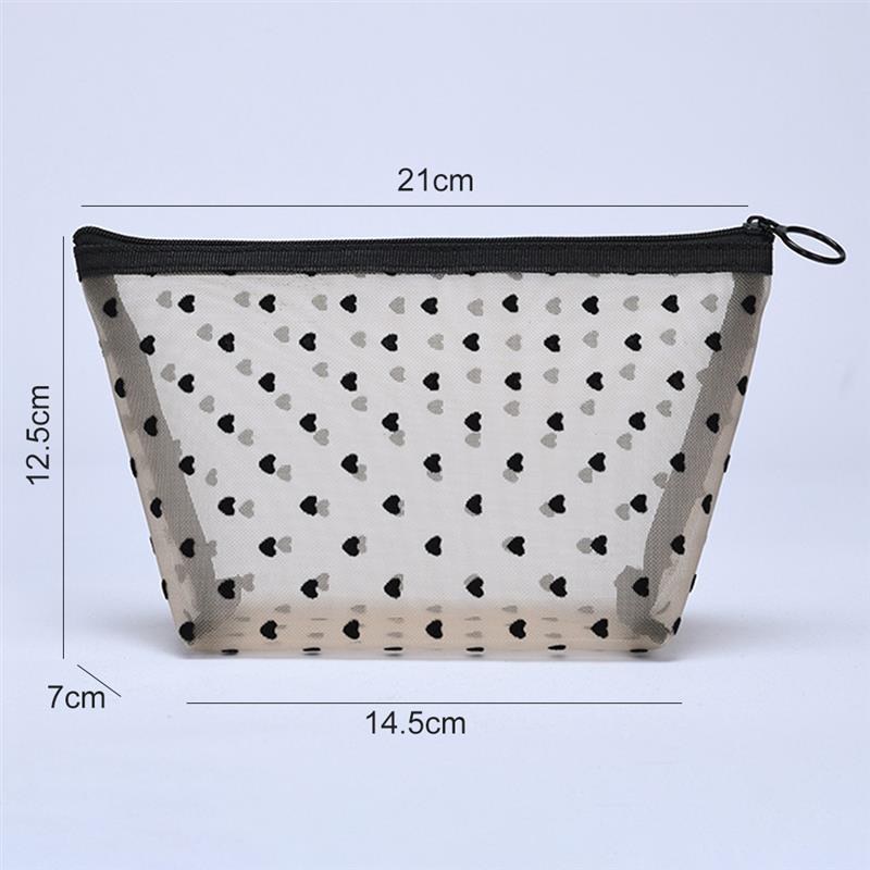 Coofit-Bolsa de maquillaje de malla transparente, organizador de cosméticos de gran capacidad, para exteriores, 1 unidad: 8