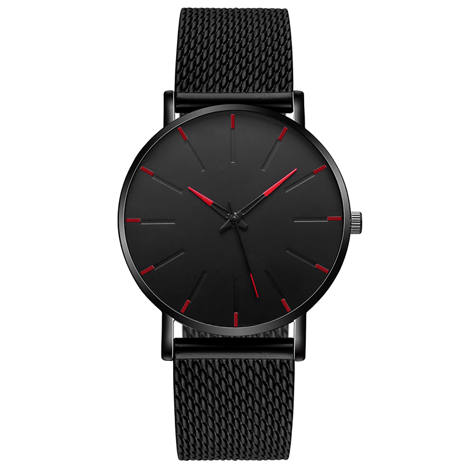 Men's mesh strap ultra-thin quartz watch Men's ultra-thin quartz watch Couple Analog Quartz Round Wrist men's watch #40: J
