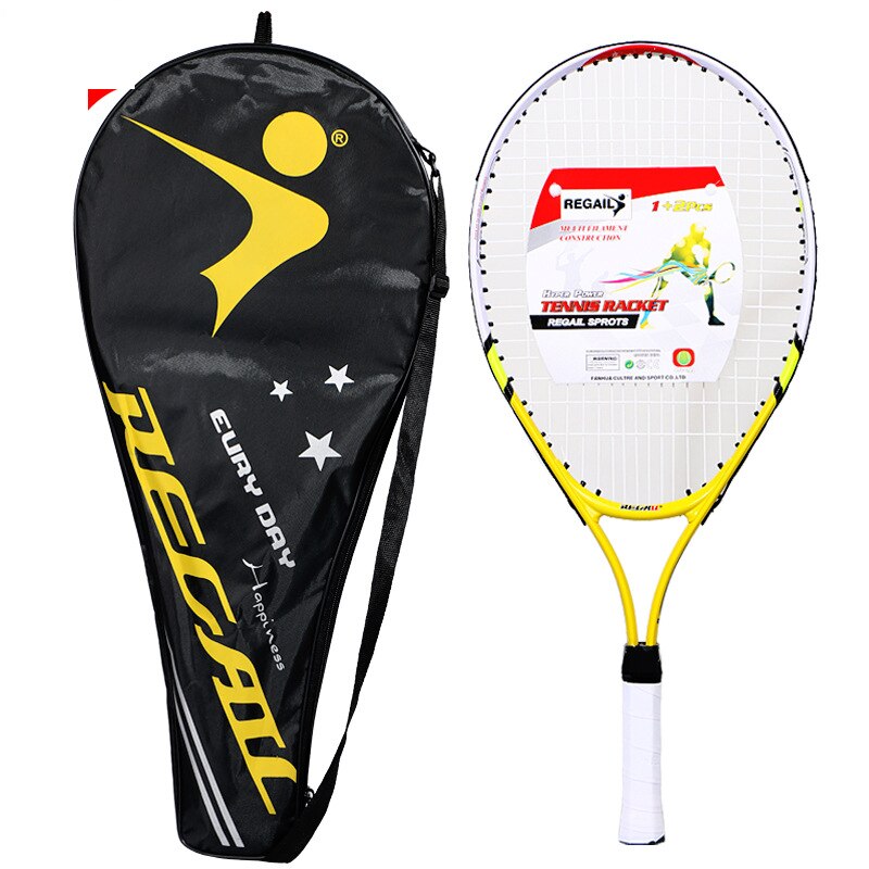 Tennisracket Kinderen Indoor Tennisracket Aluminium Tennisracket Een Stuk Van Jeugd Outdoor Tennis Rackets: yellow