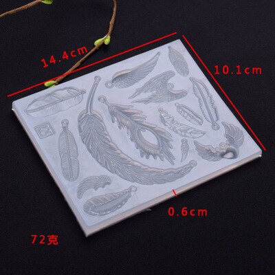 Feather Heart Storage Box Silicone Mould DIY Resin Decorative Craft Jewelry Making Mold Epoxy Resin Molds: square feather