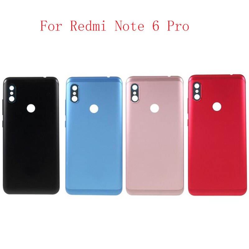 Coque de remplacement pour Xiaomi Redmi Note 5 Pro Note 6 Pro, couvercle de batterie avec autocollant adhésif