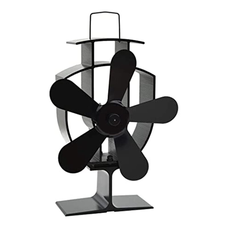Open haard 5- bladige kachelventilator houtkachel milieuvriendelijk stille ventilator efficiënt voor thuisgebruik snelle warmteverdeling