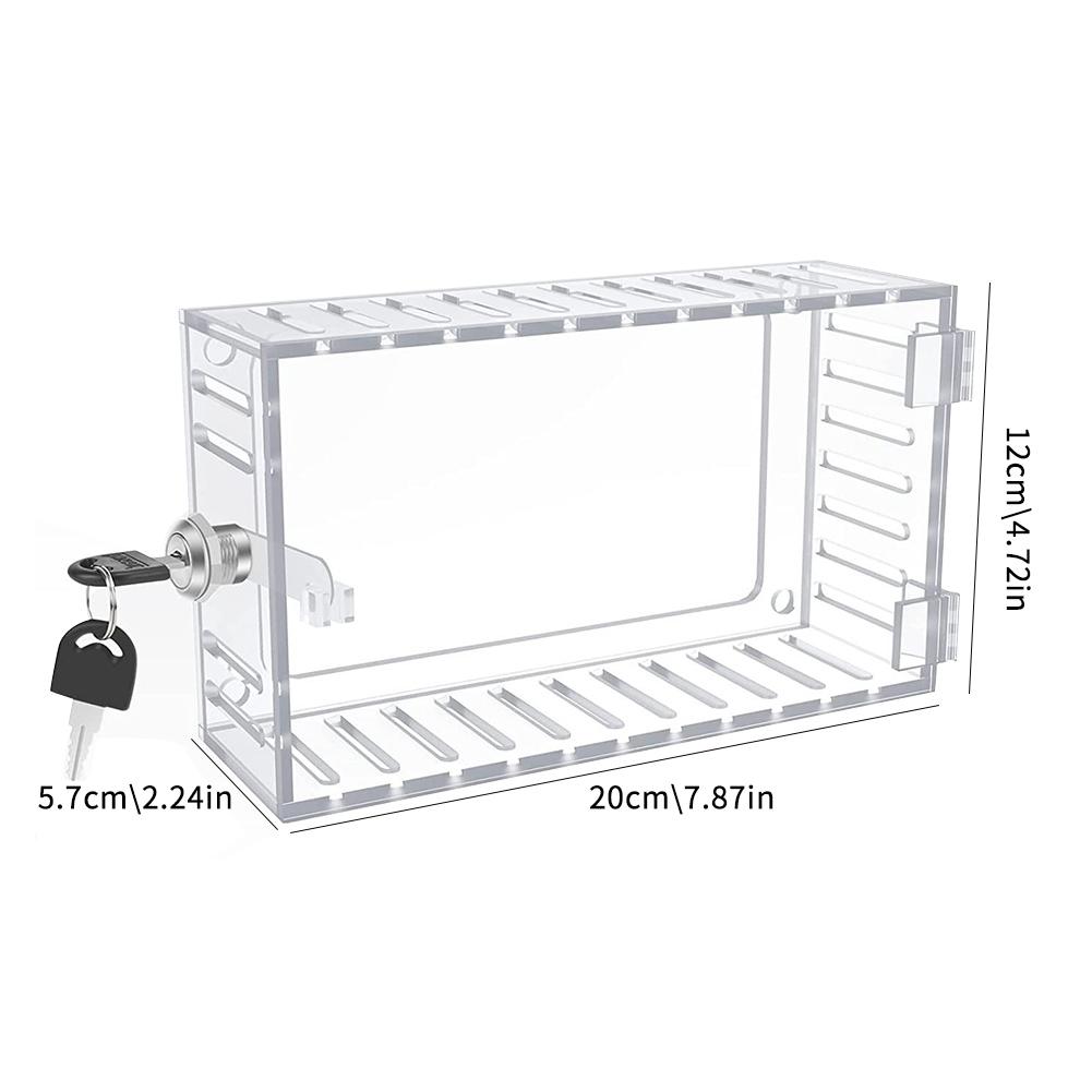 Universele Thermostaat Lock Box Met Sleutel Acryl Transparante Grote Thermostaat Protector Cover Voor Thermostaat Op Muur
