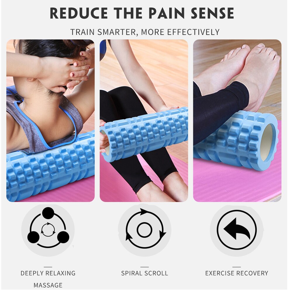 33*14cm joga kolumna fitness pianka pilates joga bloki roller train gym masaż mesh trigger point terapi fizjoterapia ćwiczenia