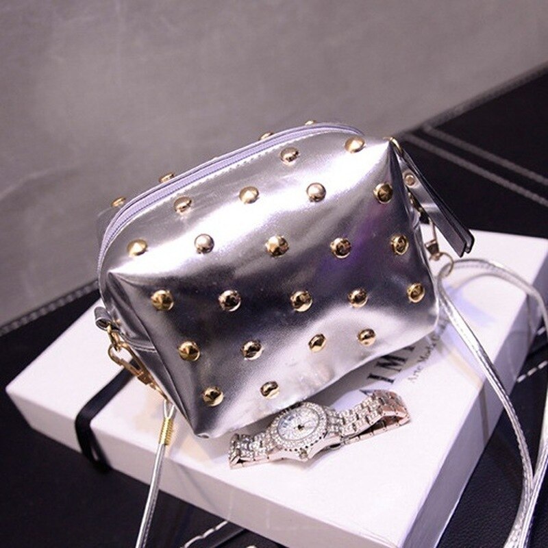 Rivet Mini Bags for Women 2022 Leather Messenger Bags Shoulder Bag Women Crossbody Female Handbags Ladies Cute Bolsas Femininas