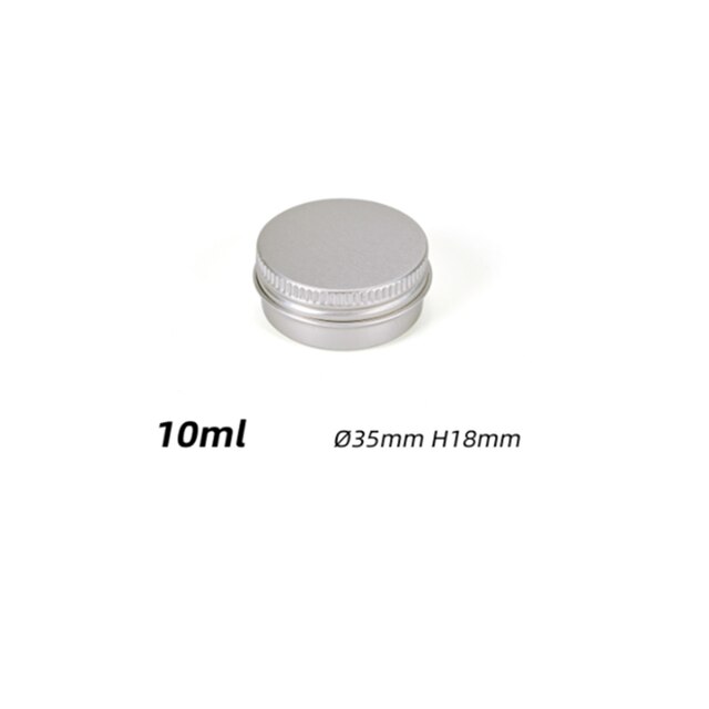 5ml-250ml kosmetiske aluminiumsdåser aluminiumskasser sølv aluminiumsdåser dåser skruetop rund lys krydderi dåser dåser lågbeholdere: 10ml