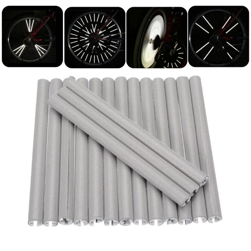 Tube autocollant réfléchissant pour rayons de vélo, 12 pièces, lumière d&#39;avertissement de sécurité, réflecteur de vélo, offre spéciale