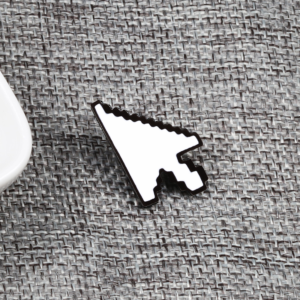 Klassieke Cursor Pixel Pijl Gebaar Email Pinnen Witte Computer Raam Muisaanwijzer Badges Broche It Worker Punk Sieraden Pin Cadeau