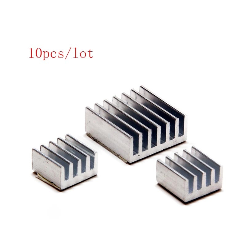 10 unids/lote disipador de calor Raspberry Pi 3 disipador de calor de aluminio ventilador de enfriamiento disipadores de calor para Raspberry Pi 3 Modelo B Plus / Raspberry Pi 2