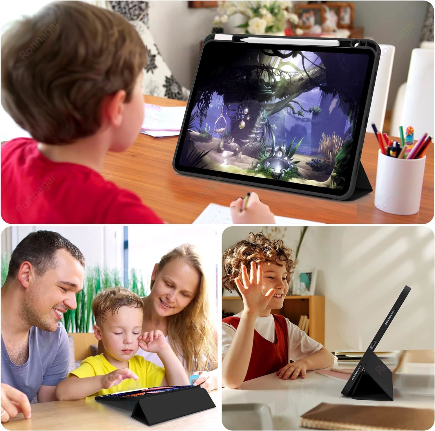 Para iPad Air 5 funda ipad Air 4 iPad iPad 10ta generación funda iPad Pro 11 M1 M2 soporte de silicona soporte de carga de lápiz de segunda generación