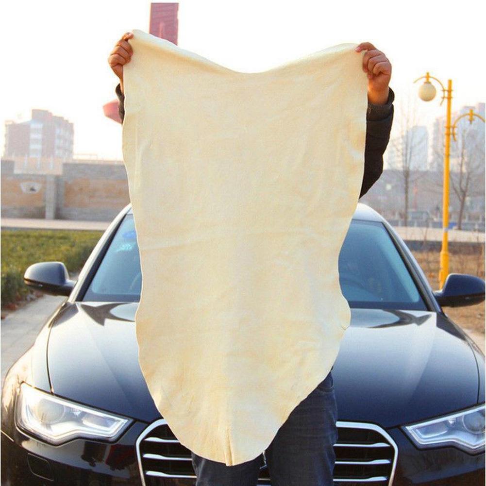 Natuurlijke Zeem Auto Schoonmaakdoekje Wassen Suede Absorberende Handdoek