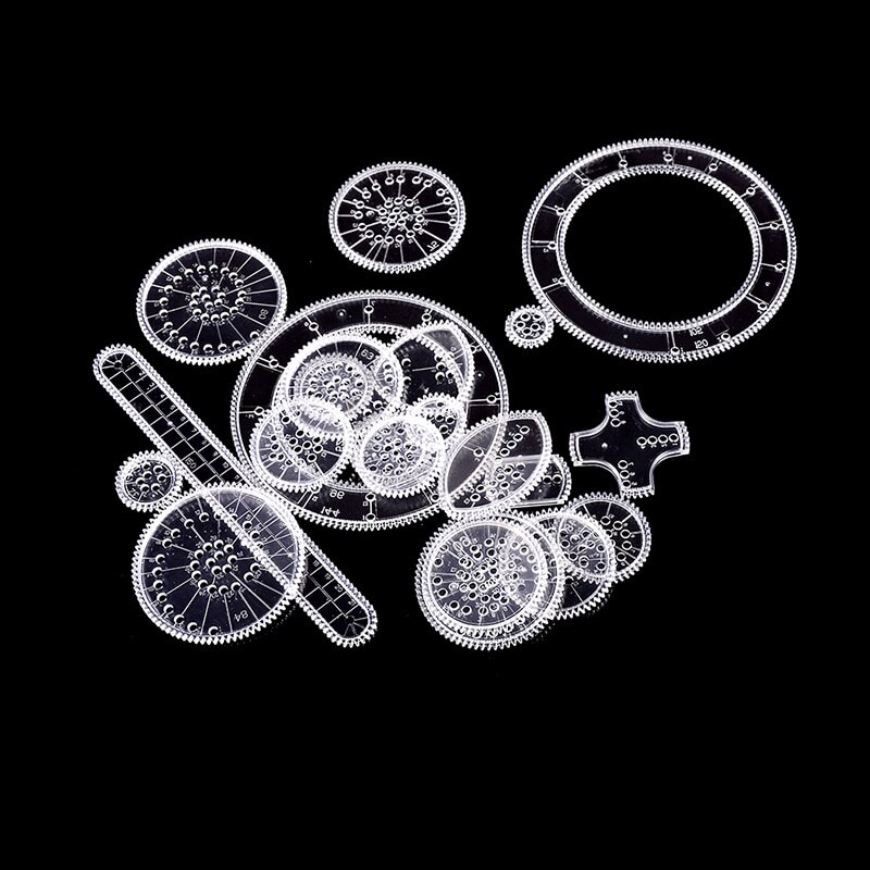 Spirograph deluxe sæt tin sæt draw spiral designs sammenlåsende gear og hjul, tegne pædagogisk legetøj skoleartikler