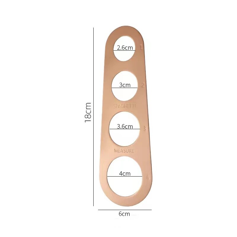 1Pcs Stainless Steel Easy Clearing Pasta Ruler Measuring Tool 4 Hole Spaghetti Measurer Cooking Supplies Control Tools: 4