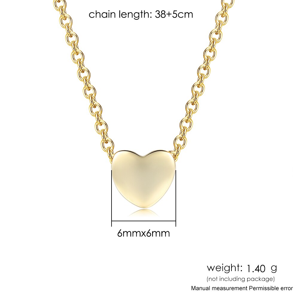 925 sterling sølv halskæde til kvinder hjerteformet vedhæng choker halskæde guld farve enkel stil smykker emnl 001