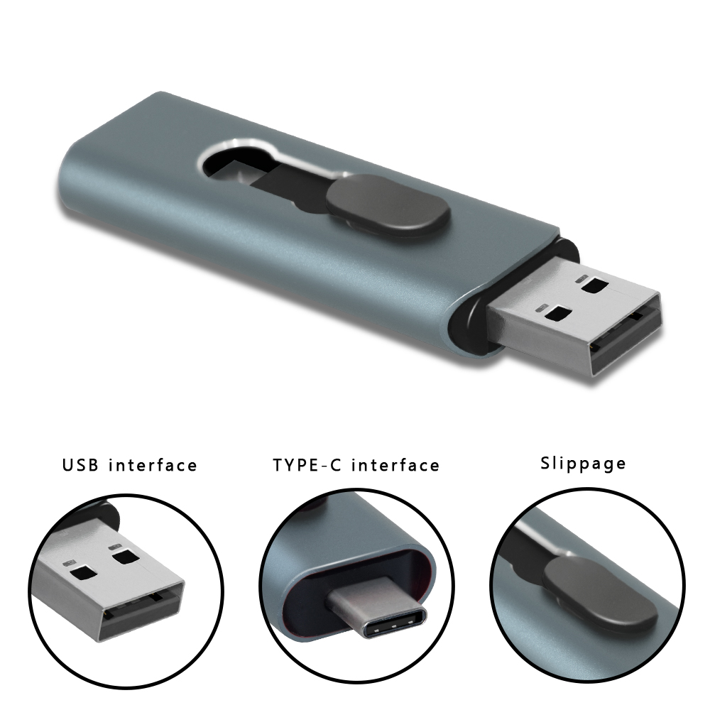 Dla androida OTG 2 w 1 pamięć USB dyski 2.0 type-c i Micro 256GB 128GB 64GB 32GB 16GB pendrive Pen Drive Cle na prezenty telefoniczne