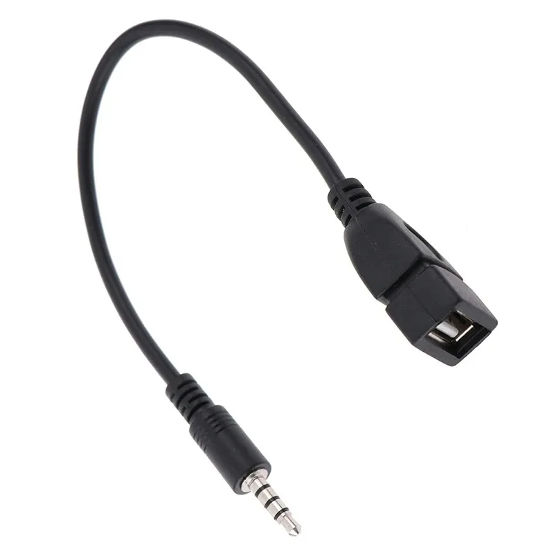 1/10 stks Zwarte Auto AUX Audio Kabel Naar USB Audio Kabel Auto-elektronica voor Muziek afspelen Auto Audio Kabel USB Hoofdtelefoon Converter