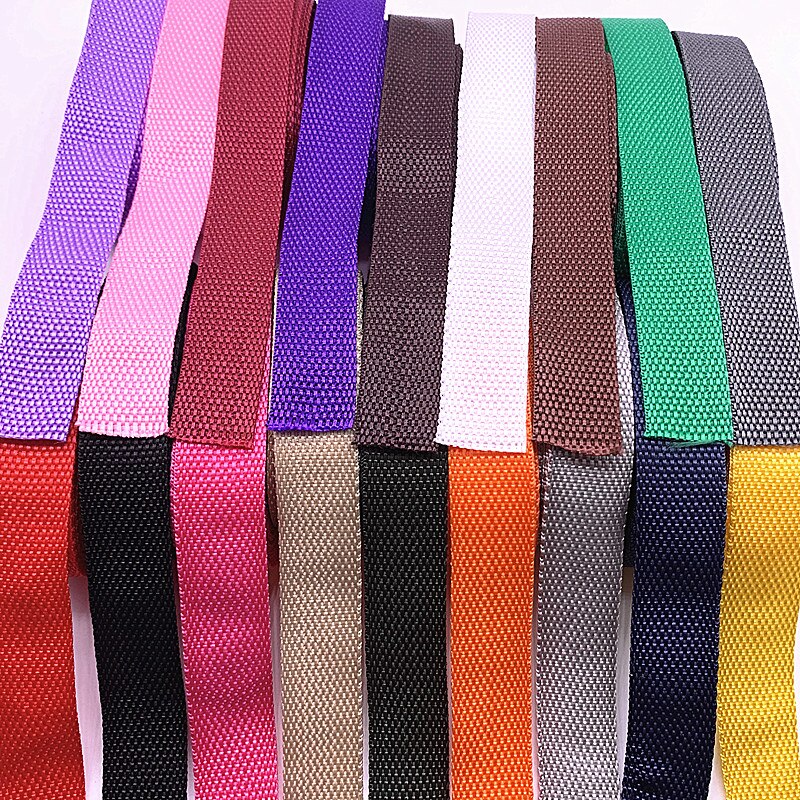 DIY 3 Yards Length 1 Inch (25mm) Width Nylon Webbing Strapping many Color
