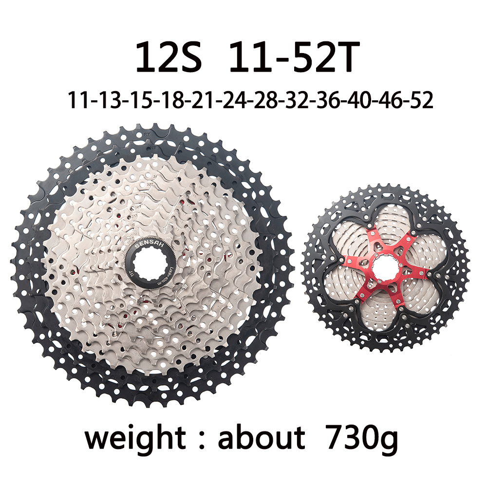 SENSAH Rower górski 8 9 10 11 12 Speed Velocidade Kaseta rowerowa MTB Freewheel Sprocket 40T 42T 46T 50T 52T dla HG HUB: plum
