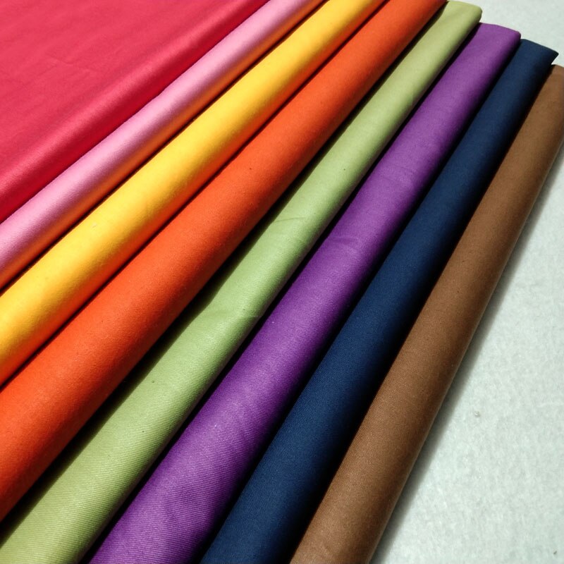 Klassieke 8 Effen Kleuren 100% Katoen Stof 50x160 cm baby doek jurk kleding quilten kussen plaat woondecoratie