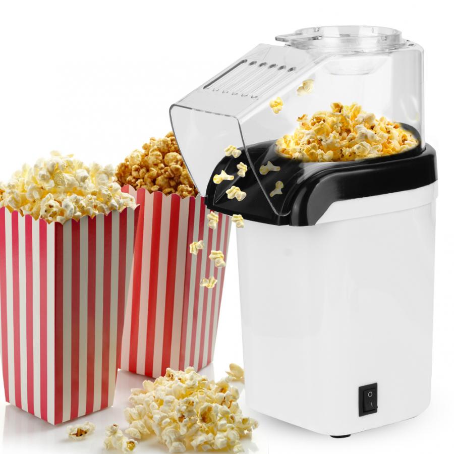 1200W Automatic Electric Popcorn Maker Mini Household Air Oil-Free Corn Popper Machine EU Plug For Home Kitchen