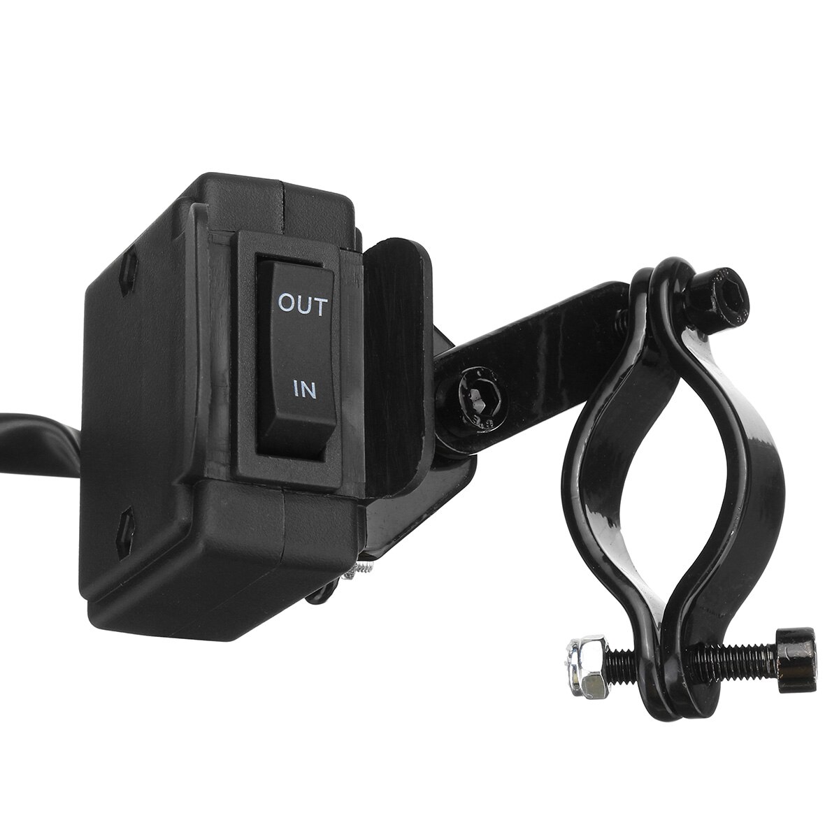 Motorcycle ATV/UTV Winch Rocker Thumb Switch with Mounting Bracket Handlebar Control Line Kit Winch Accessories