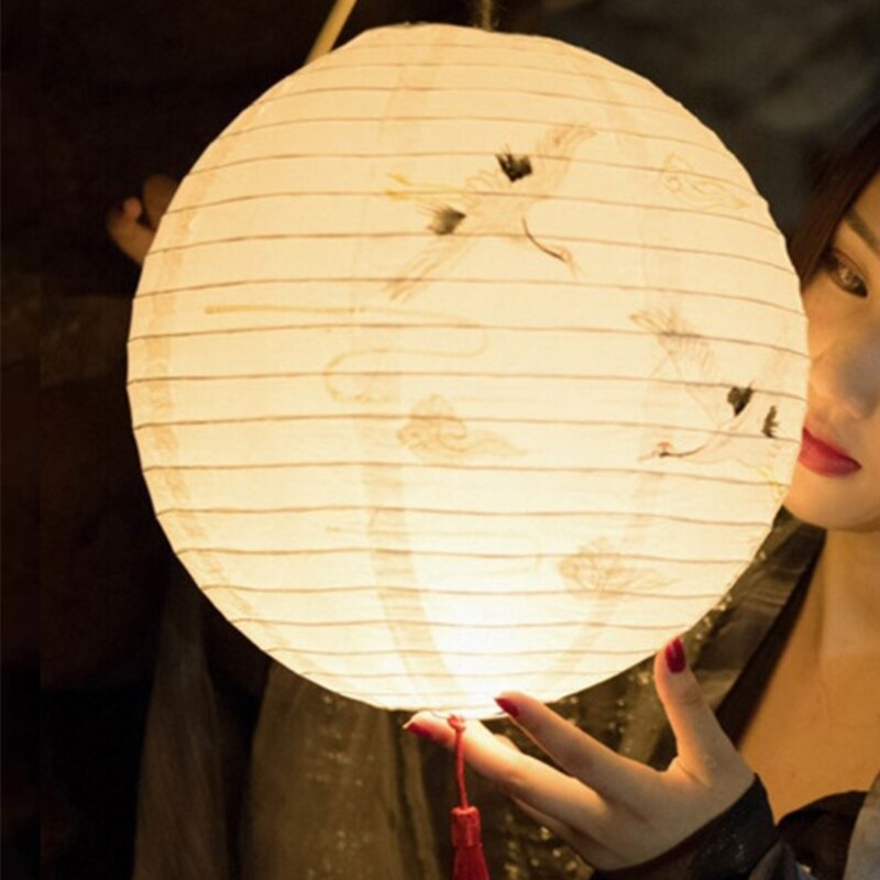 30cm papier rond lanterne abat-jour chinois Style Oriental lumière Restaurant fête de mariage décoration de la maison