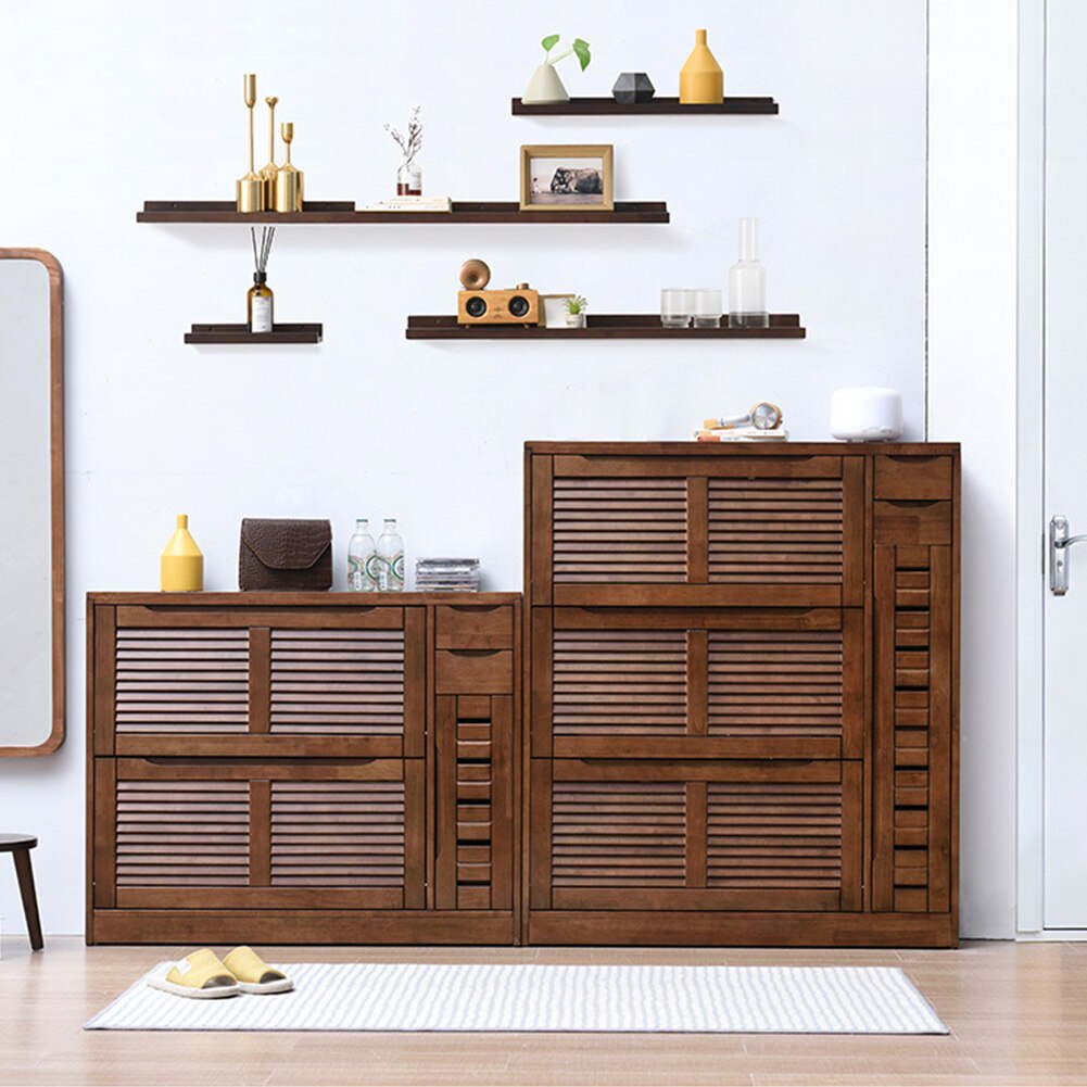 Bedroom Solid Wood Rustic Office Home Decor Wall Mounted Easy Install Space Saving Storage Scaffold Board Floating Shelf: Nut to Brown