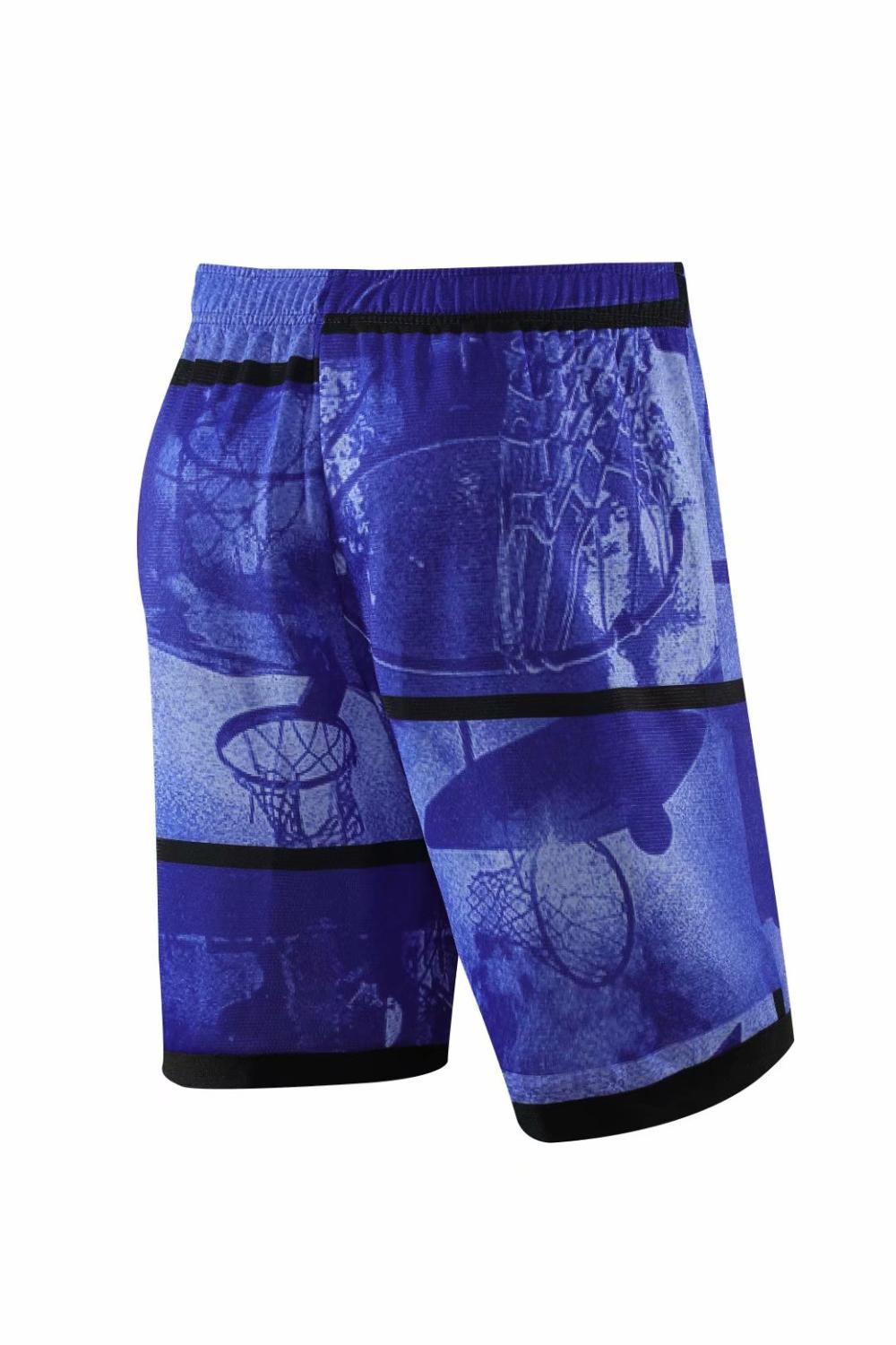 Basketballshorts pustende sport løpeshorts utendørs sport Fitness korte bukser løs strandshorts glidelåslomme
